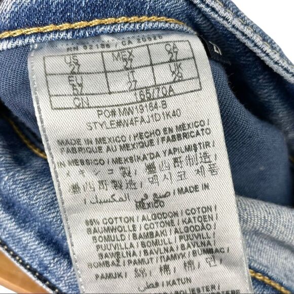 Guess Distressed Ripped Slim Fit Low Rise Stretch Jeans Size 27 - Picture 4 of 4